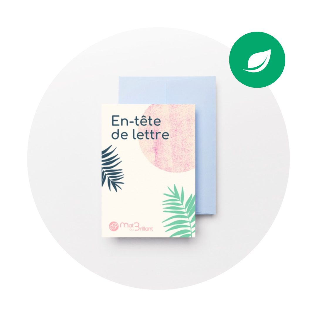 Têtes de lettre éco-responsables